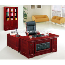 2015 new design wooden semi circle office desk with L-shape front desk